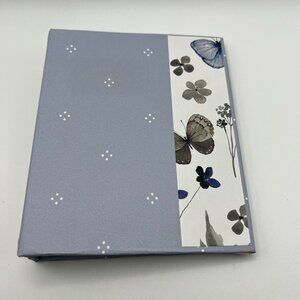 Handmade Butterfly & Floral Hardcover Notebook With Lined & Grid Pages Embossed